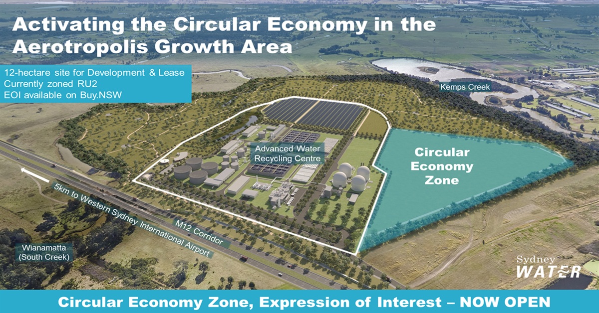 Sydney Water releases EOI for circular economy zone